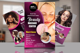 design professional beauty spa salon flyers posters