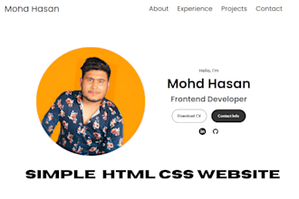 create a simple html CSS website design