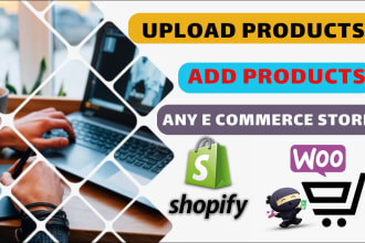 add products or upload products to your shopify store