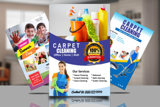 do professional carpet house and commercial cleaning flyer