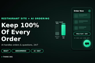 build a restaurant website with online ordering and an ai chatbot assistant