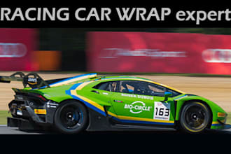do racing car wrap design, racing car illustrations, vehicle wrap design