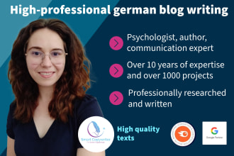 do professional german blog writing and articles