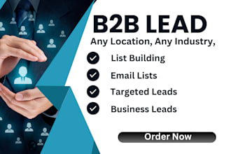do targeted b2b lead generation, business database, linkedin leads, contact list