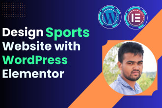 design a modern sports website in wordpress elementor