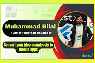 do flutter mobile app development, flutter fullstack  developer
