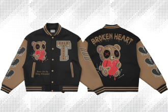 design your streetwear brand or letterman varsity college jacket