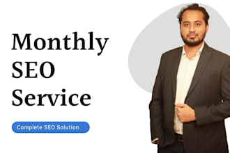 do provide monthly seo services with high quality backlink