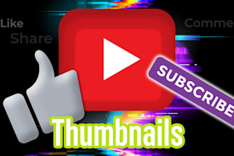 create an attractive, catchy youtube thumbnail image