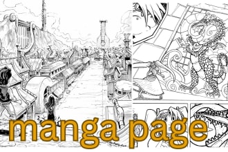 draw your manga and comic book in japanese anime style from your script