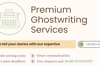 ghostwrite your best 40,000 words novel with a solid plot
