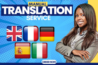 manually translate to english,french,german,spanish,and italian