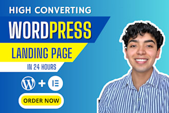 create responsive wordpress landing page or home page design