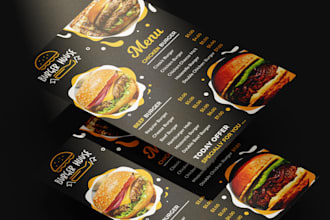 design professional restaurant, food menu, chalkboard lists