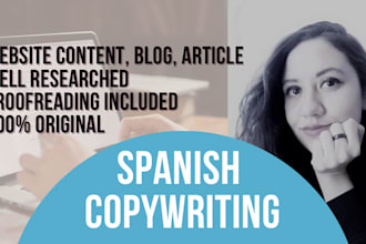 copywrite spanish texts for websites or blogs