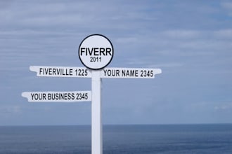 personalise a sign post by the sea