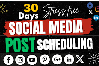 schedule or upload social media posts on facebook, instagram, linkedin, buffer