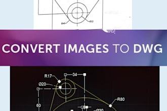 convert your pdf, sketch or image drawing to auto cad as you like