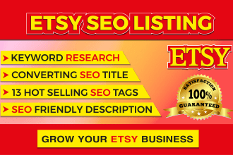 do etsy SEO product listing to increase etsy rank and sales