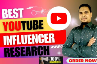 do youtube influencer research and provide email leads for outreach campaigns