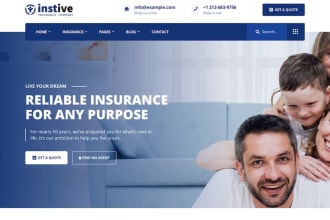 design responsive insurance, life insurance home insurance car insurance website