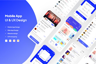 do mobile app ui ux design, website ui design, dashboard, ui ux design in
