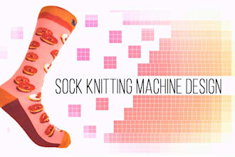 design a sock for socks knitting machine