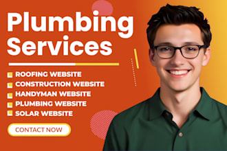 design cleaning, plumbing, roofing, handyman, construction business website