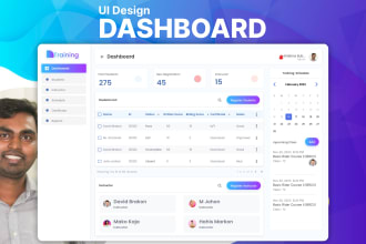 create dashboard UI design, apps and websites using figma