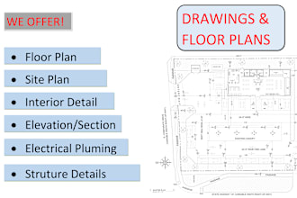 draw your gas station and convenience store autocad drawing set in US standards