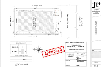draw fast plot plan, site plan, and sitemap for city permit