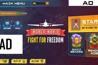 design stylized anime game UI for your mobile and pc