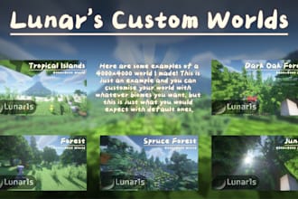 create you a custom minecraft world