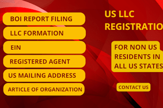 do US llc registration along with ein and boi report