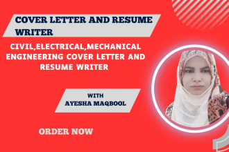 write and edit civil, electrical, mechanical engineering cover letter and resume