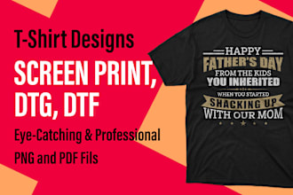 design screen print, dtg, dtf print ready t shirt design