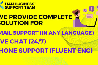 customer service and business support with email live chat and phone support
