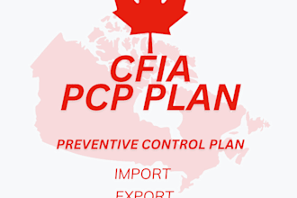 create cfia haccp, pcp import and domestic recall plan, cgmp for your business