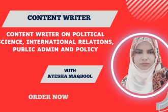 write on political science, international relations, public admin and policy