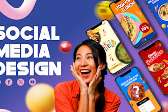 design modern social media posts for brands