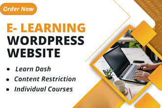 create elearning wordpress membership website with learn dash