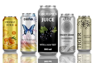do premium energy drink, soda can, packaging label design