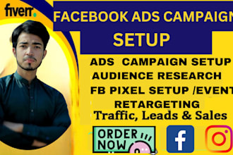 run facebook and insta ads campaign manager and run sales ad