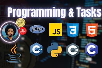 do python, java, cpp, c, c sharp programming and tasks