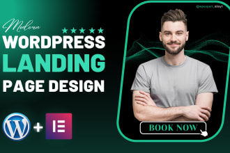 build wordpress website, landing page design or squeeze page using elementor pro
