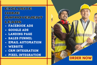 generate home repair leads home remodeling leads home improvement landing page