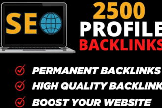 2500 unique profile backlinks