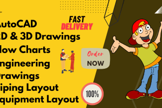 2d and 3d drawings on autocad and visio