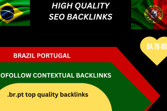 build brazil portugal high da dofollow SEO backlinks with domain link building