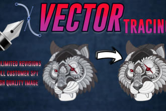vector tracing, redraw logo and image to ai, eps, svg, png, pdf
